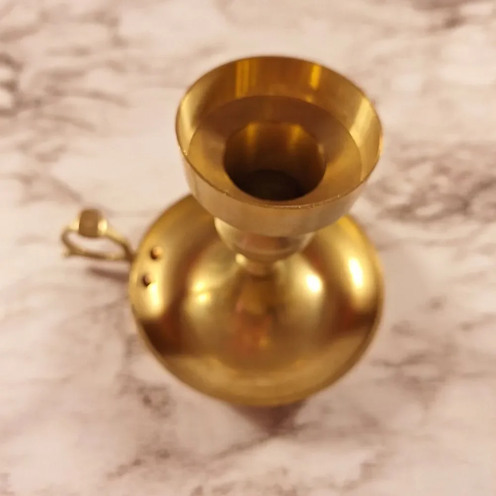 Vintage Mid 20th Century Brass‎ Candle Holder 3.5